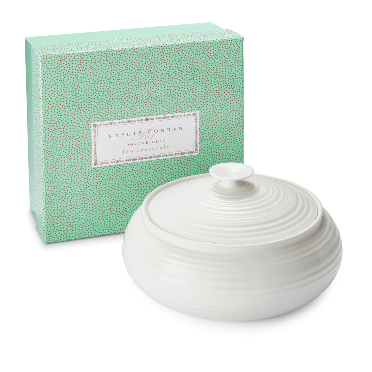 Cocotte basse blanche avec couvercle Sophie Conran