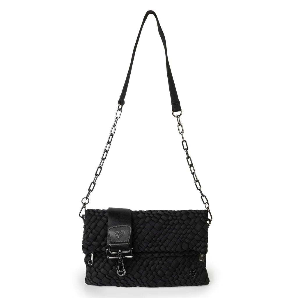 Victoria Handwoven Clutch - Black