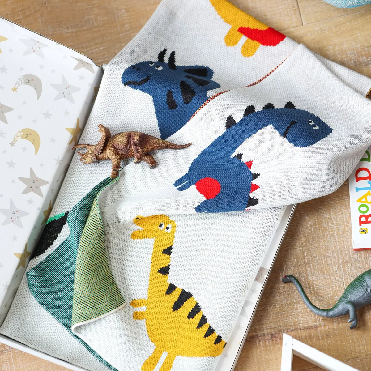 Couverture personnalisée pour bébé avec dinosaures