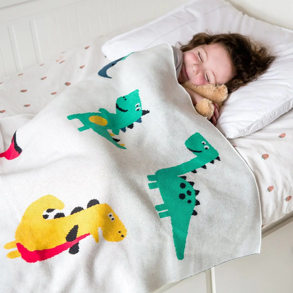 Couverture personnalisée pour bébé avec dinosaures