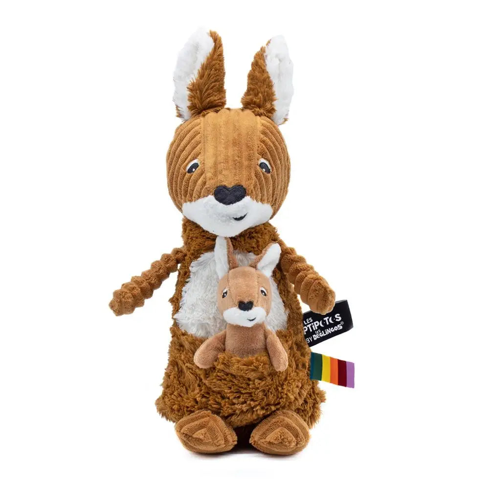 Kangourou en peluche avec bébé