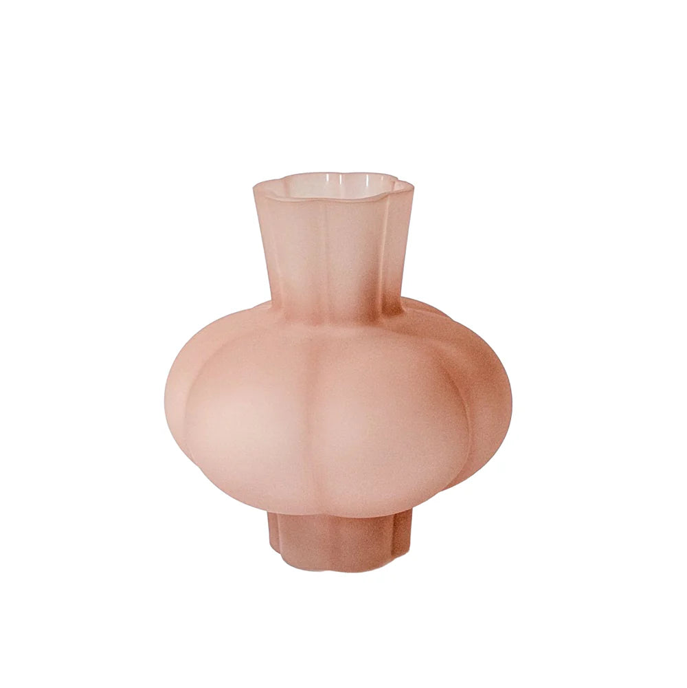 Fluted Bulb Vase - Pink