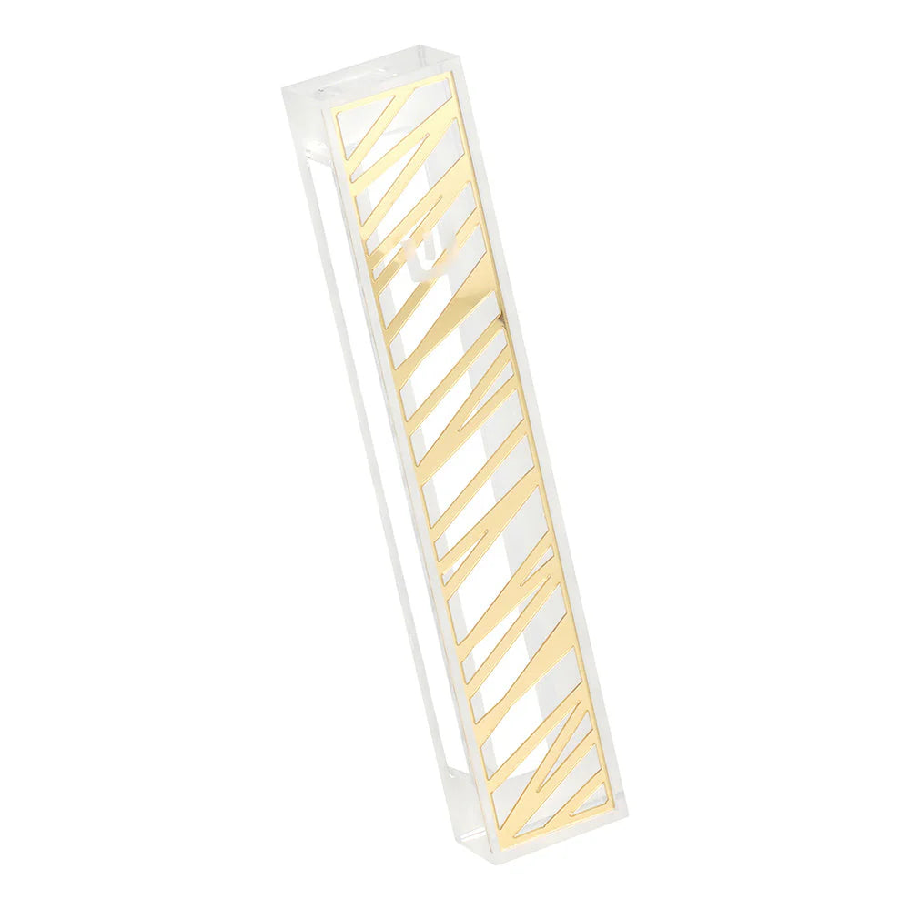 Lucite / Laser Cut Mezuzah - gold