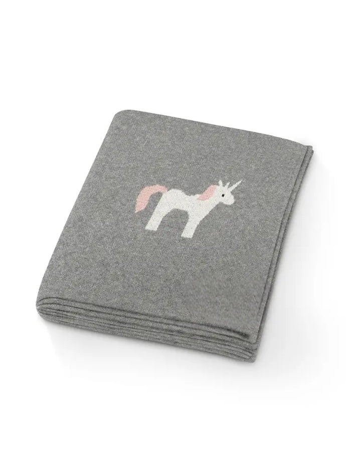 Couverture Personnalisée - Licorne Grise