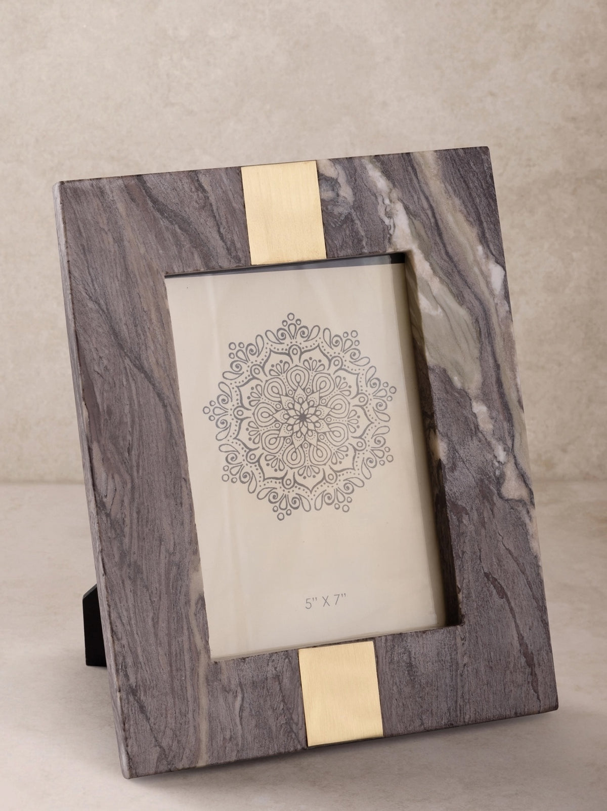 Cadre en marbre marron moka 5"x7"