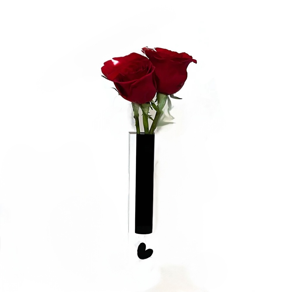 Black acrylic bud vase