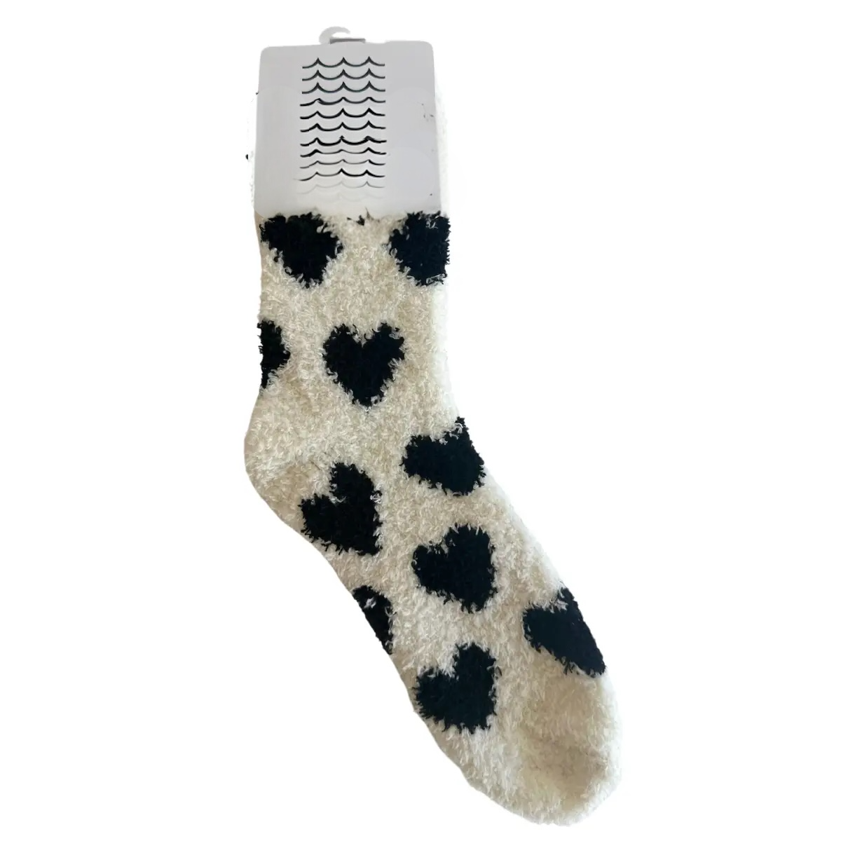 Heart Cozy Socks - black/cream