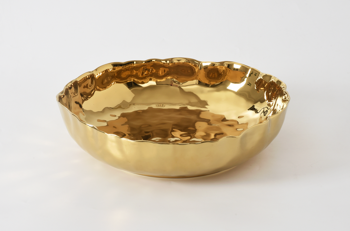 Pampa bay- Portofino gold XL Shallow Bowl