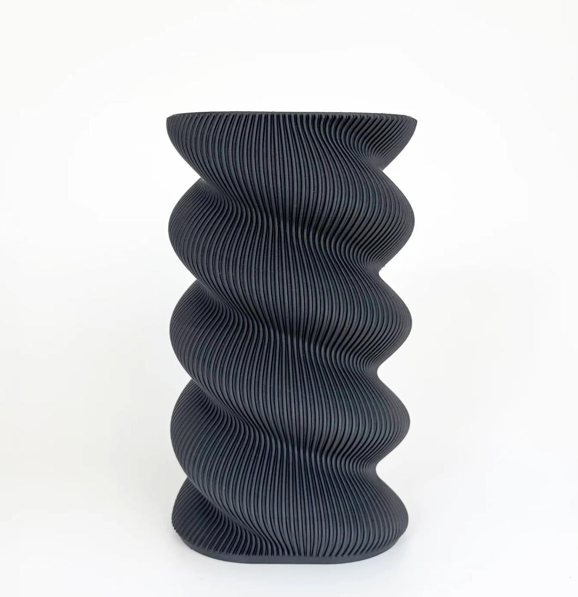 Large Swirl vase - black