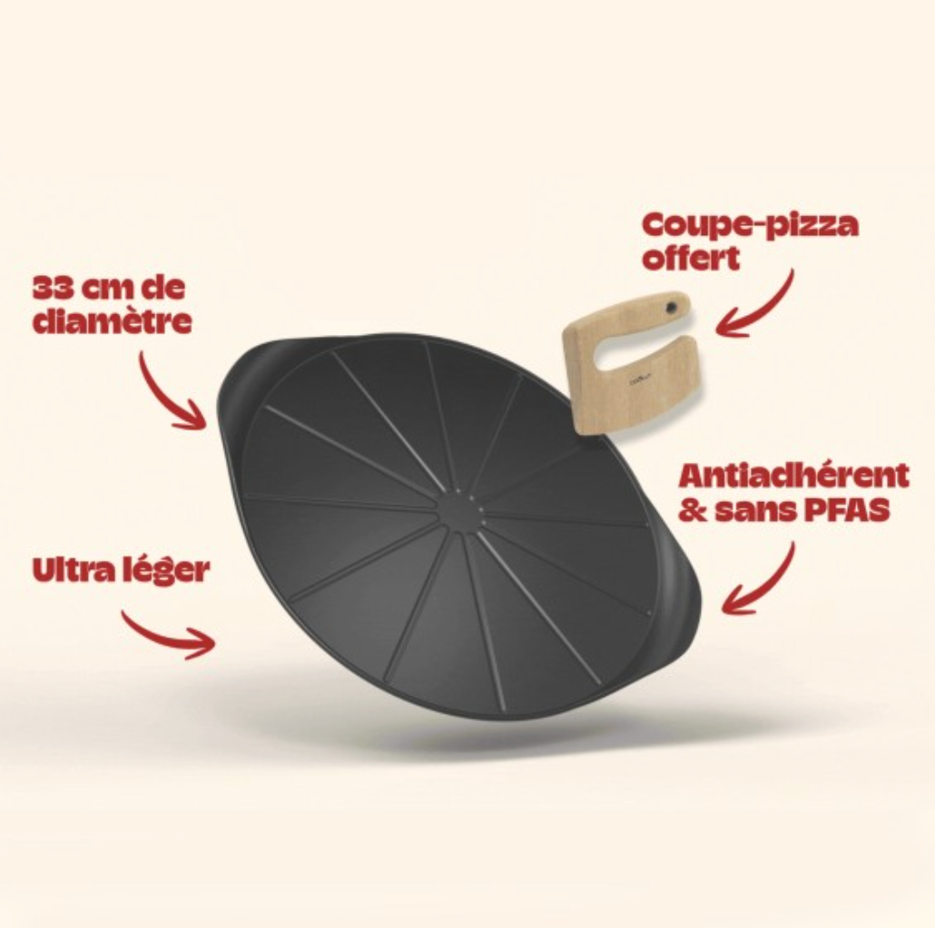 The "Formidable" Pizza Plate & Knife - Graphite