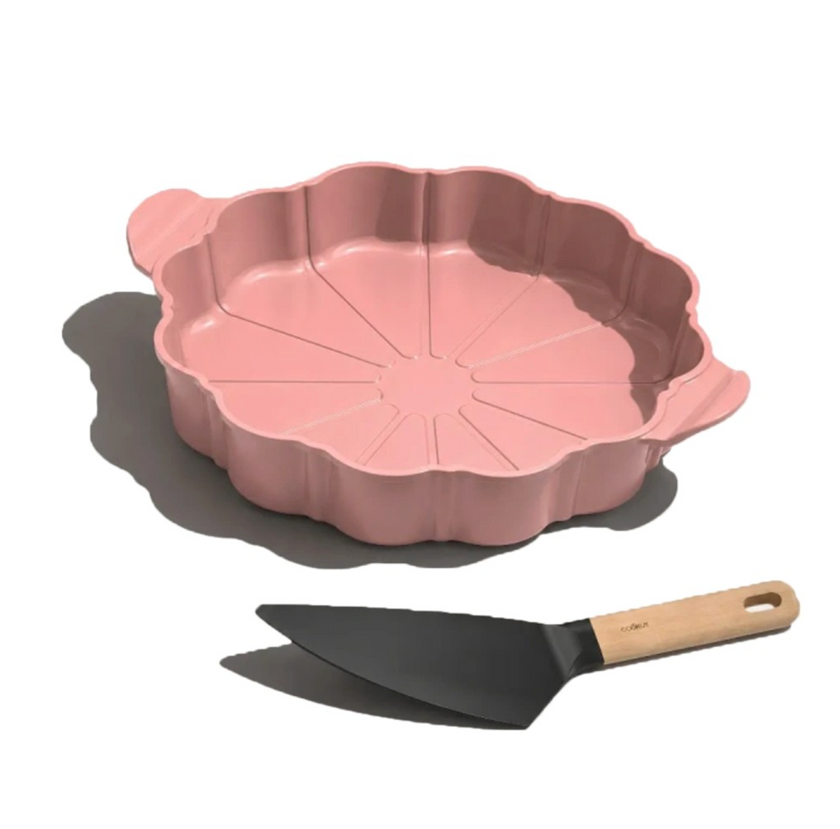 The “Formidable” Tart Dish & Slicer - pink marshmallow