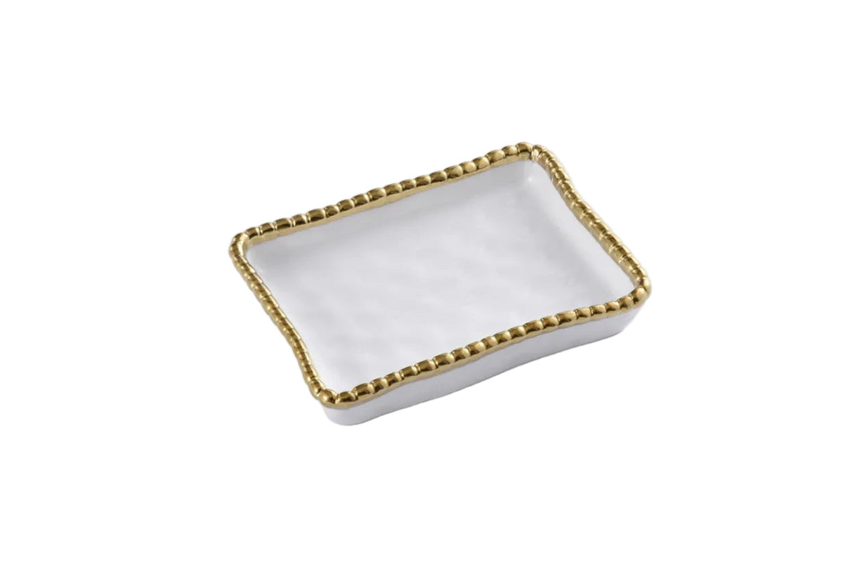 Pampa Bay Soap Dish With Gold Beads