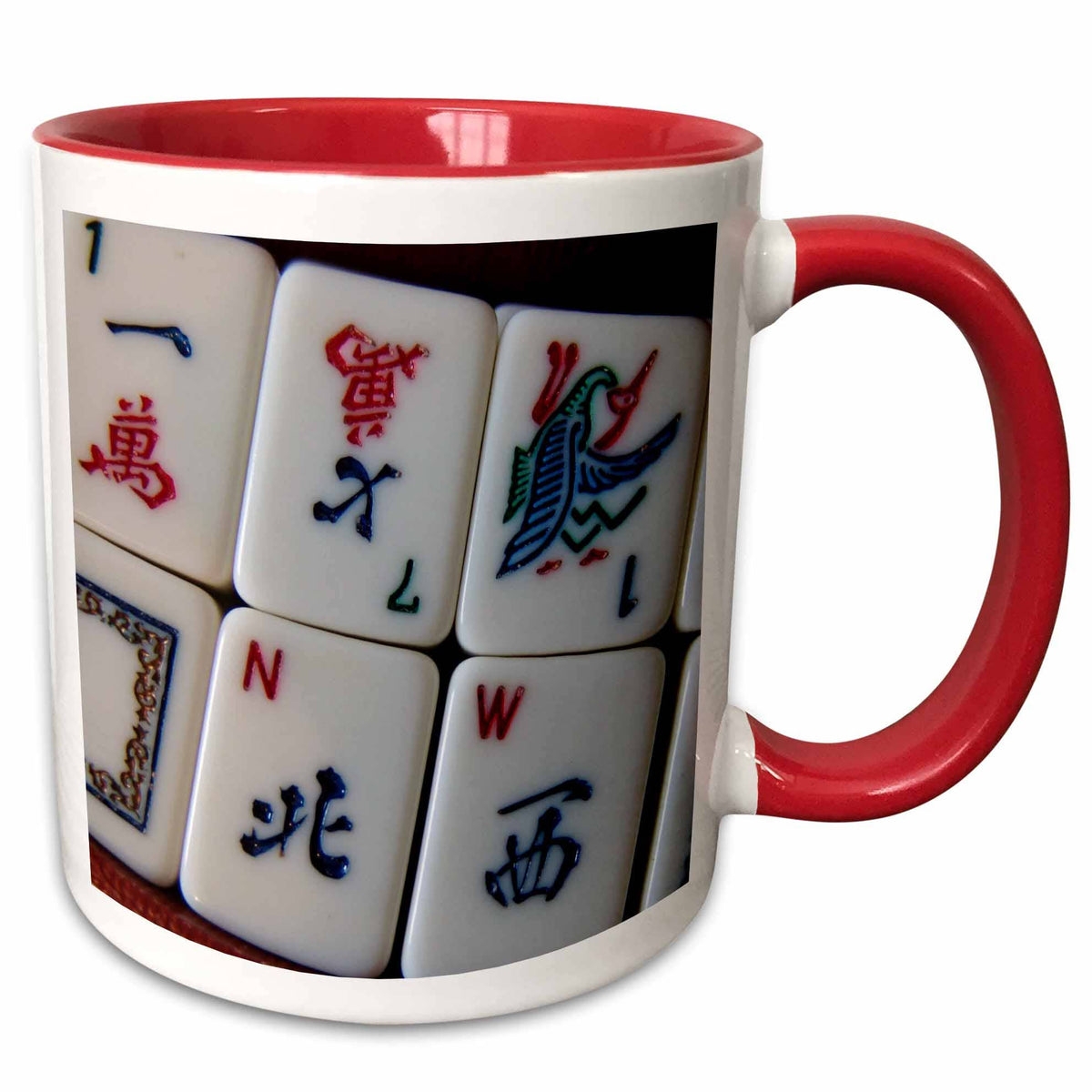 Two-Tone Red Mug Luv Mah Jongg