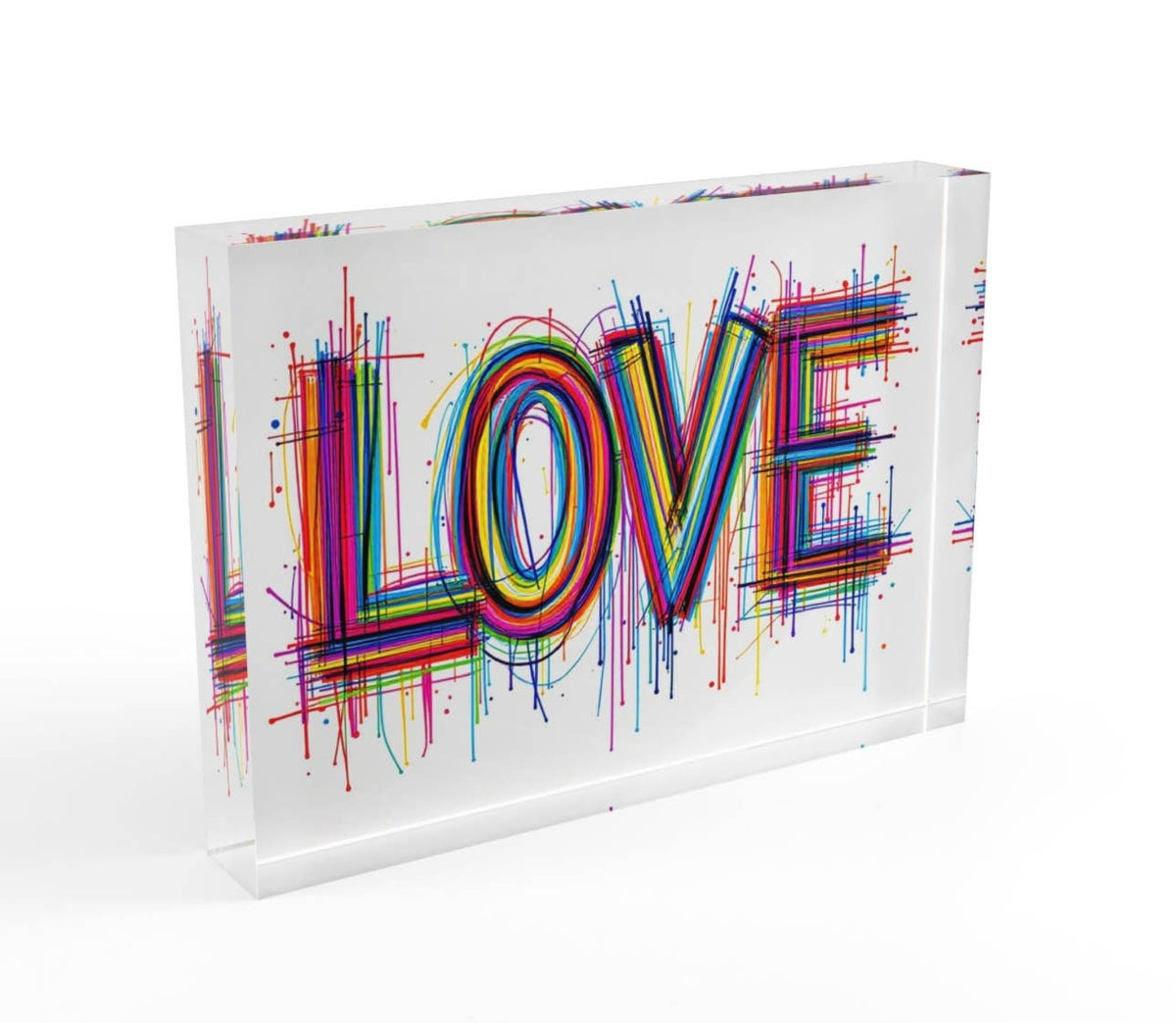 Love Crystal Block Decor
