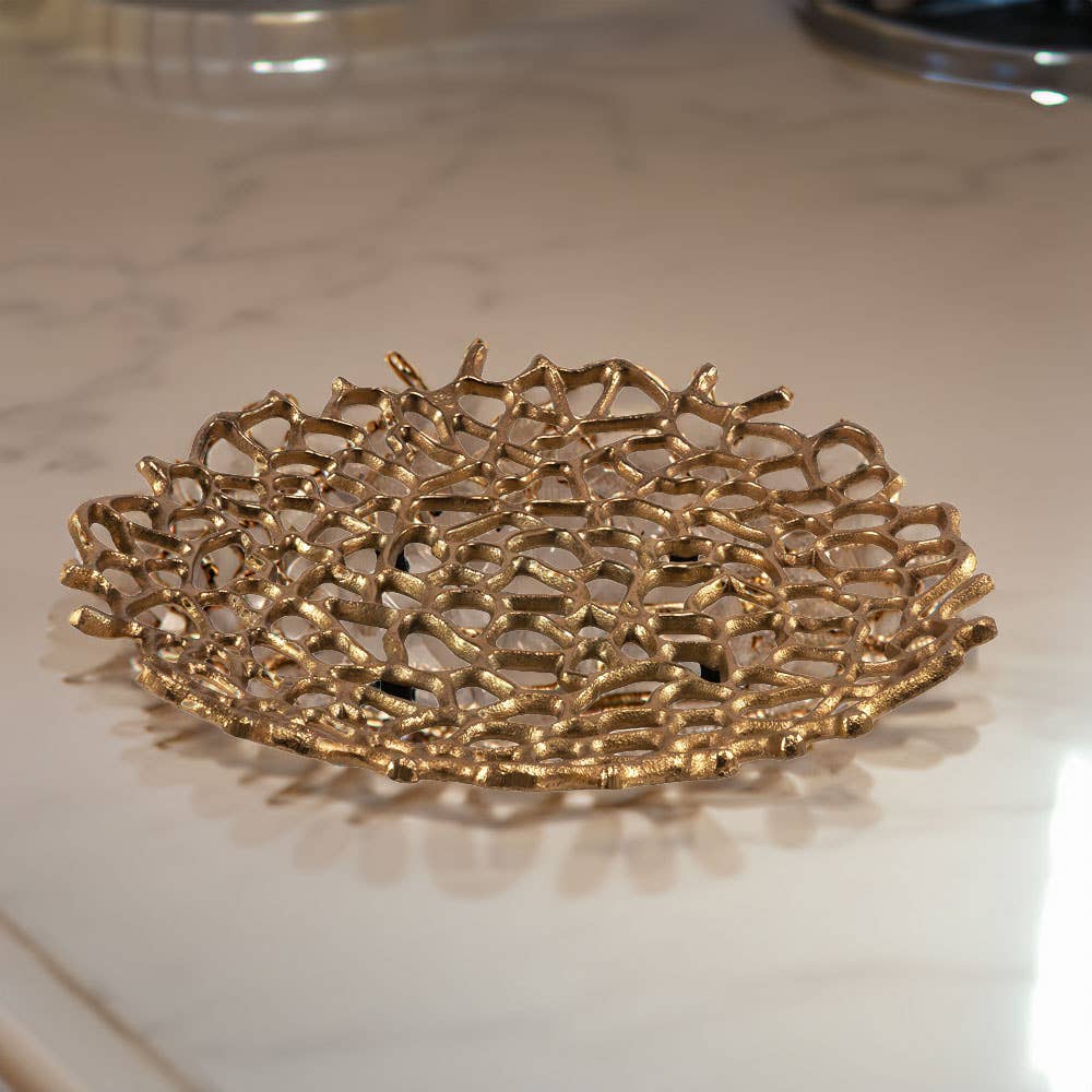 gold twigs decorative Plate