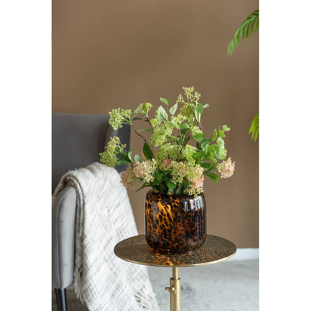 Vase en verre Léopard Ambre