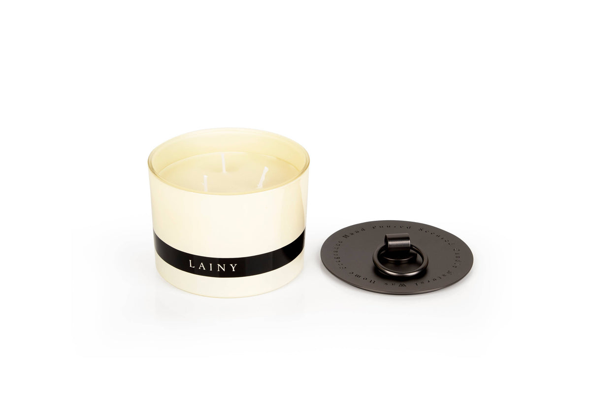 Vanilla Amber Scent 3-Wick Candle With lid