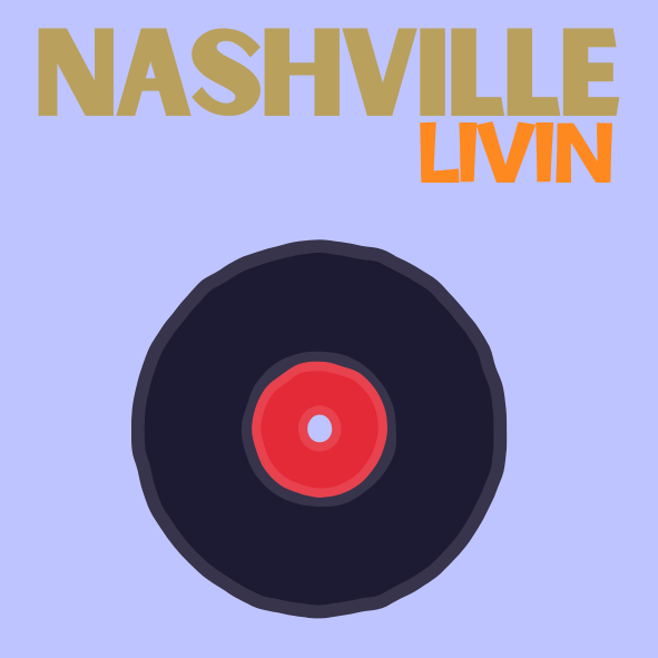 Set of 4 Acrylic Coasters in holder, Nashville
