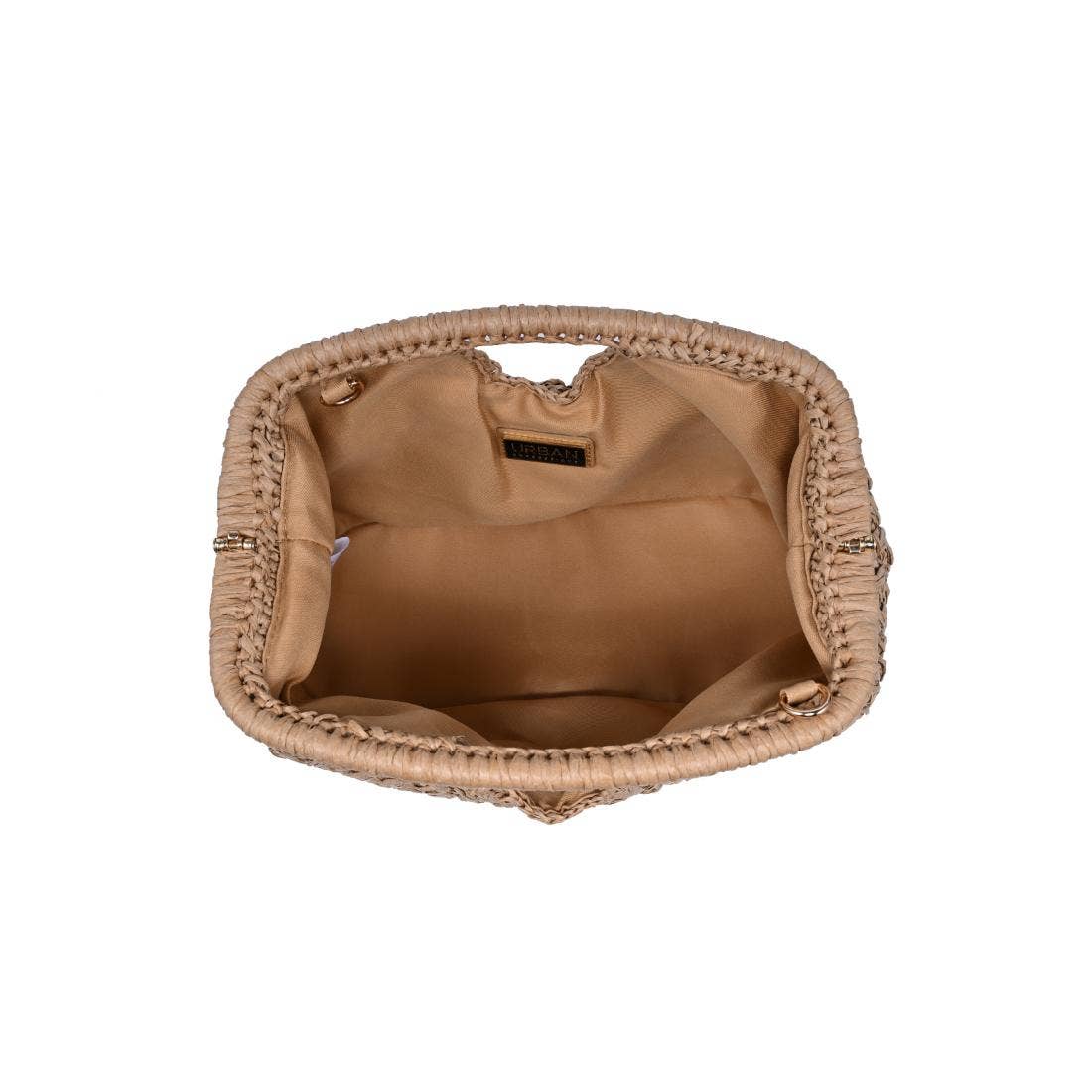 Sac bandoulière en raphia tressé - naturel