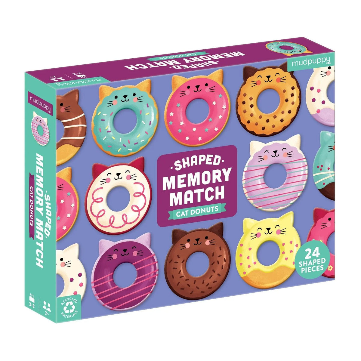 Jeu de mémoire en forme de beignets de chat