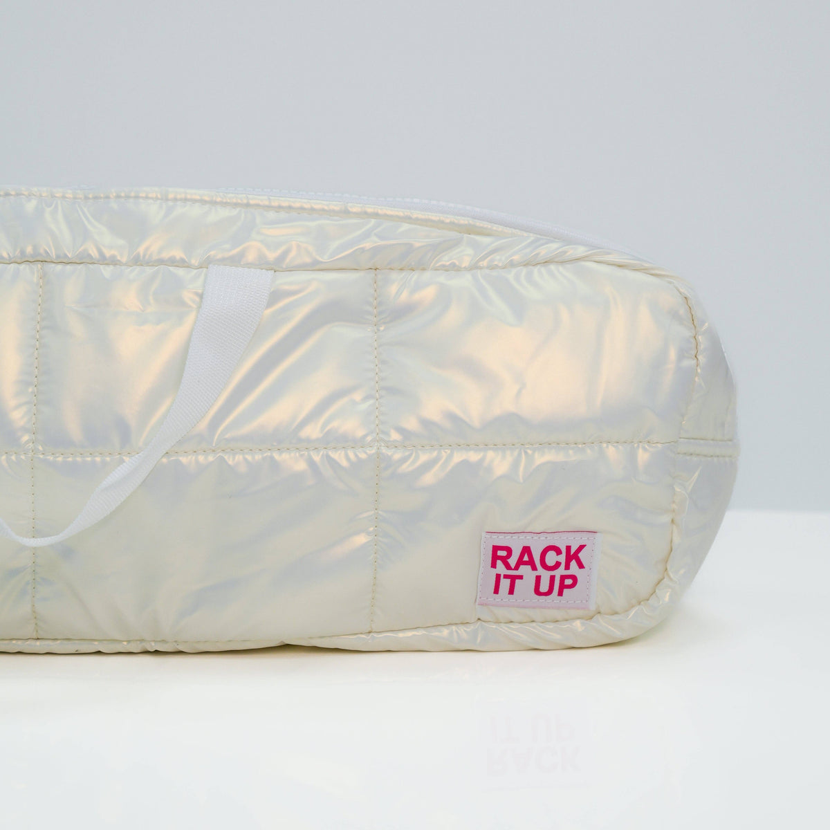 Sac blanc métallisé Canasta / mahjong