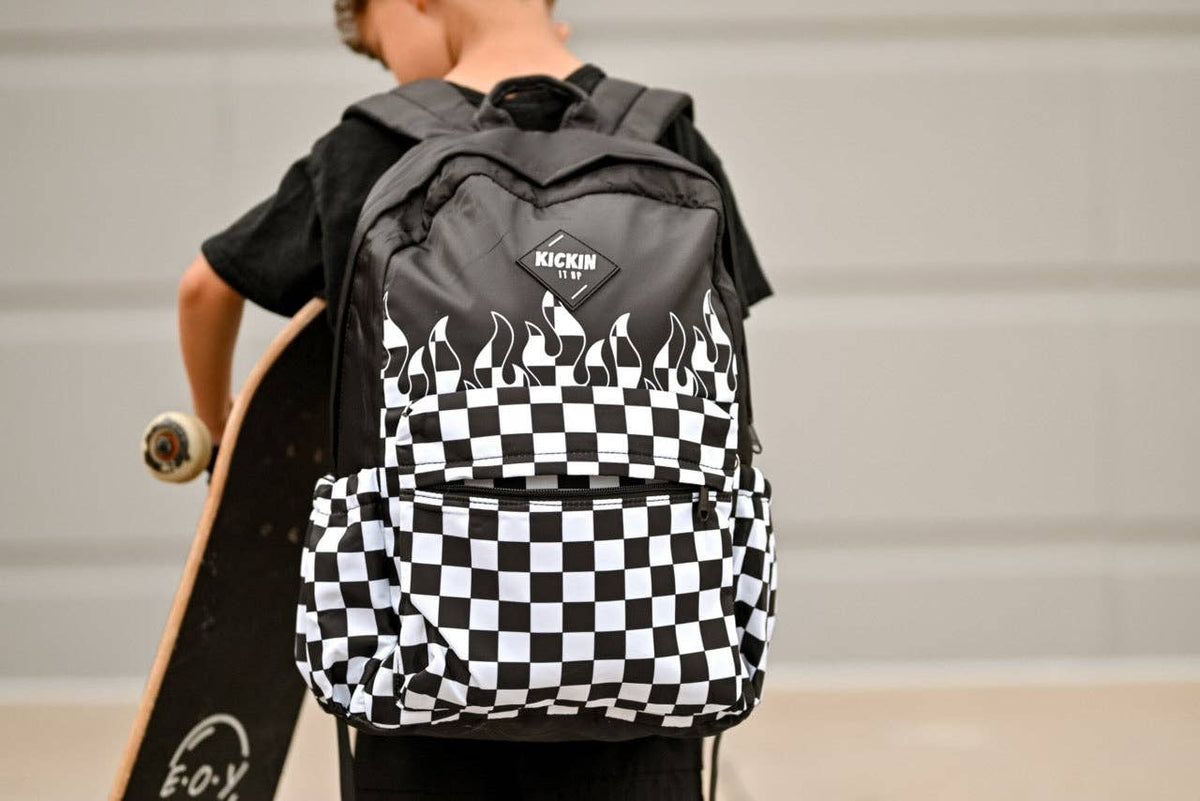 Sac à dos Checker Flames (grand format)