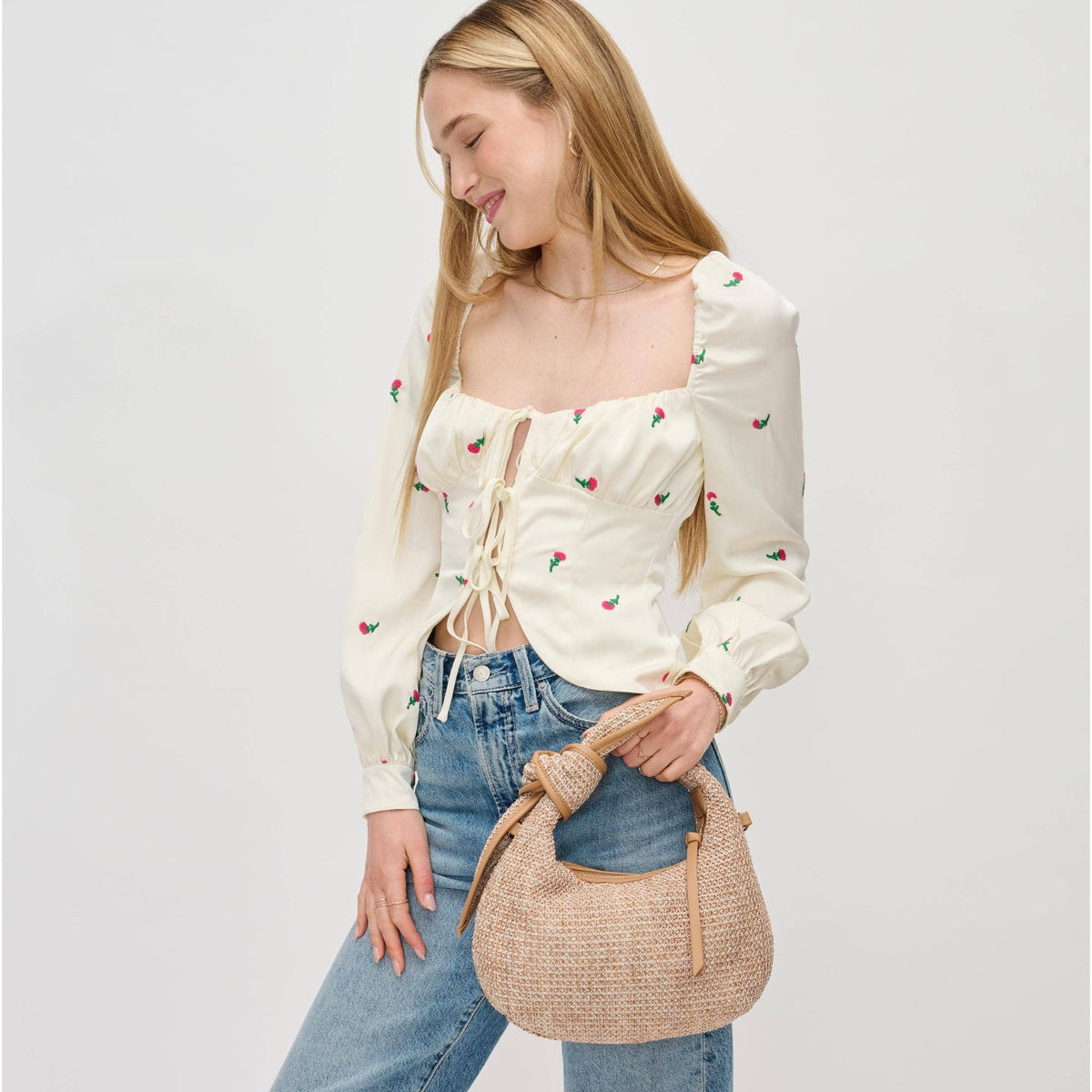 Knot Straw Crossbody