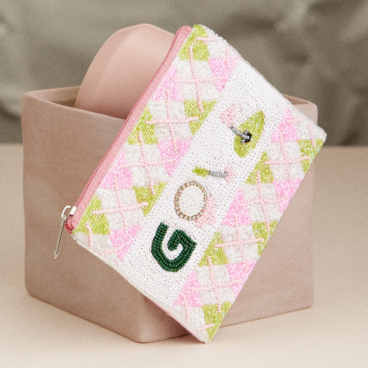 Handcrafted Beaded Golf pouch