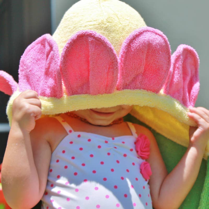 Serviette à capuche personnalisée - fleur