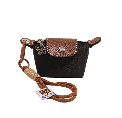 Nylon Mini Coin Pouch/Bag Charm - black