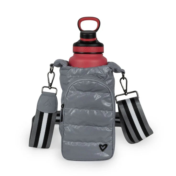 Sac bandoulière pour bouteille d'eau Hipster, gris