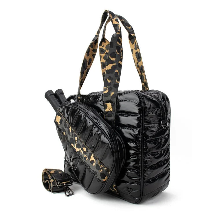 PICKLEBALL SPORT BAG - BLACK LEOPARD