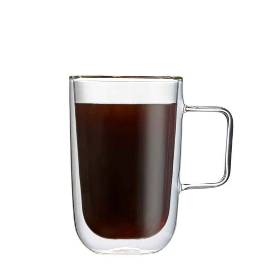 Glass Mug - Double Double 375ml Set of 2