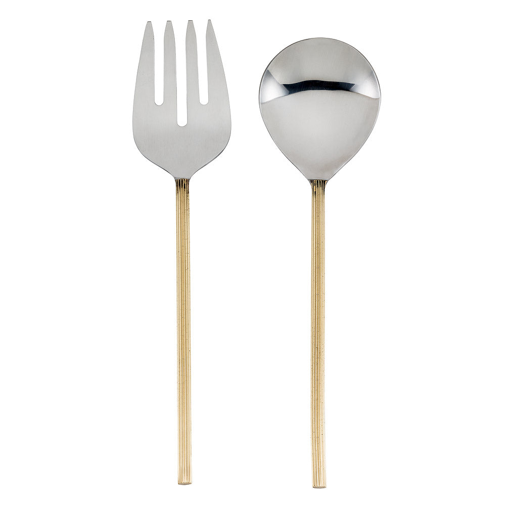 Salad Servers with Rib Handle