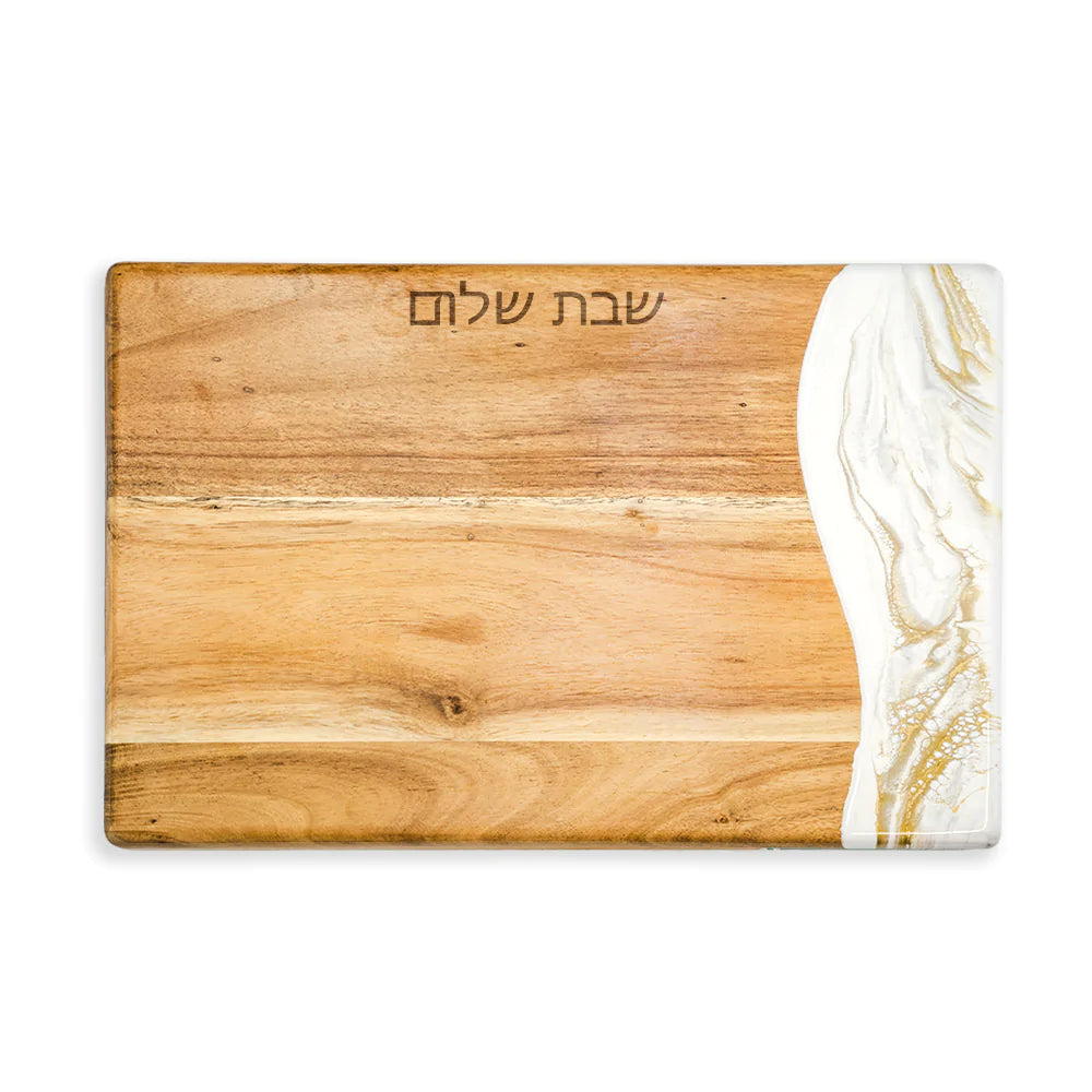 Resin & Acacia Challah Wood Board