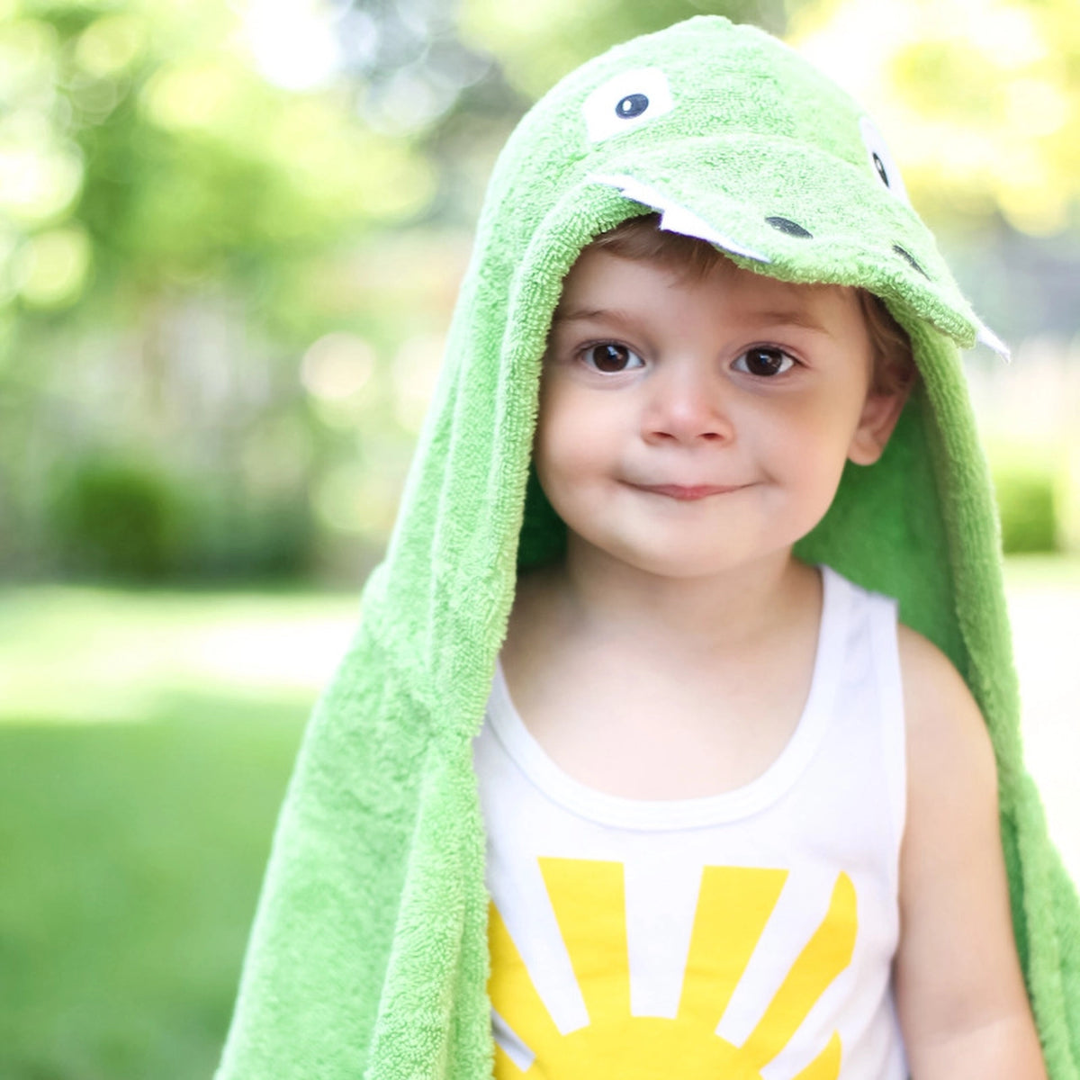 Personalized Hooded Towel- Alligator