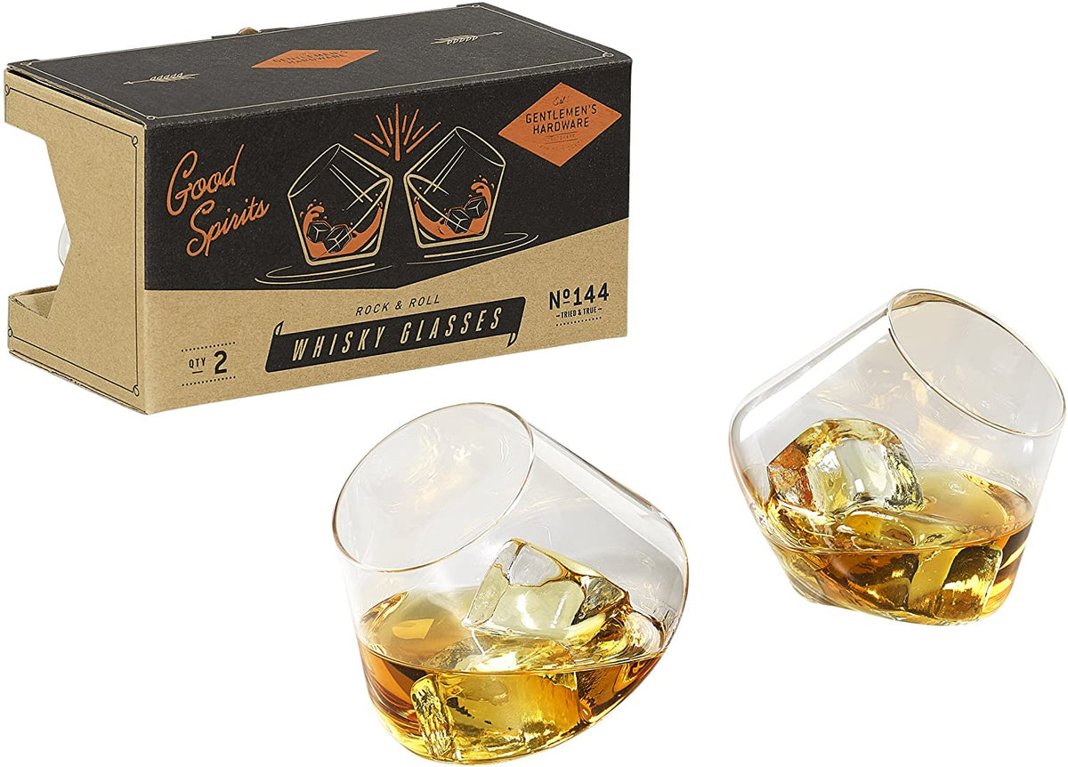 Gentlemen's Hardware Set of 2 Rocking Whiskey Glasses