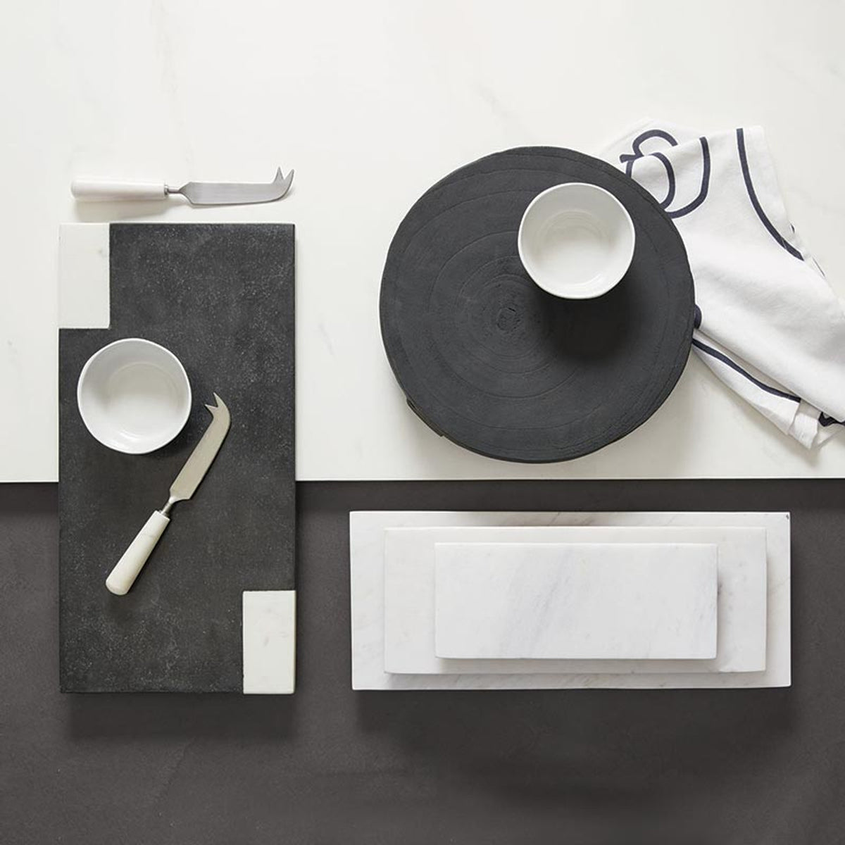 White Marble Tray - Large