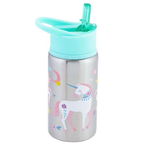Water Bottle - Flip Top Stainless Steel - Unicorn