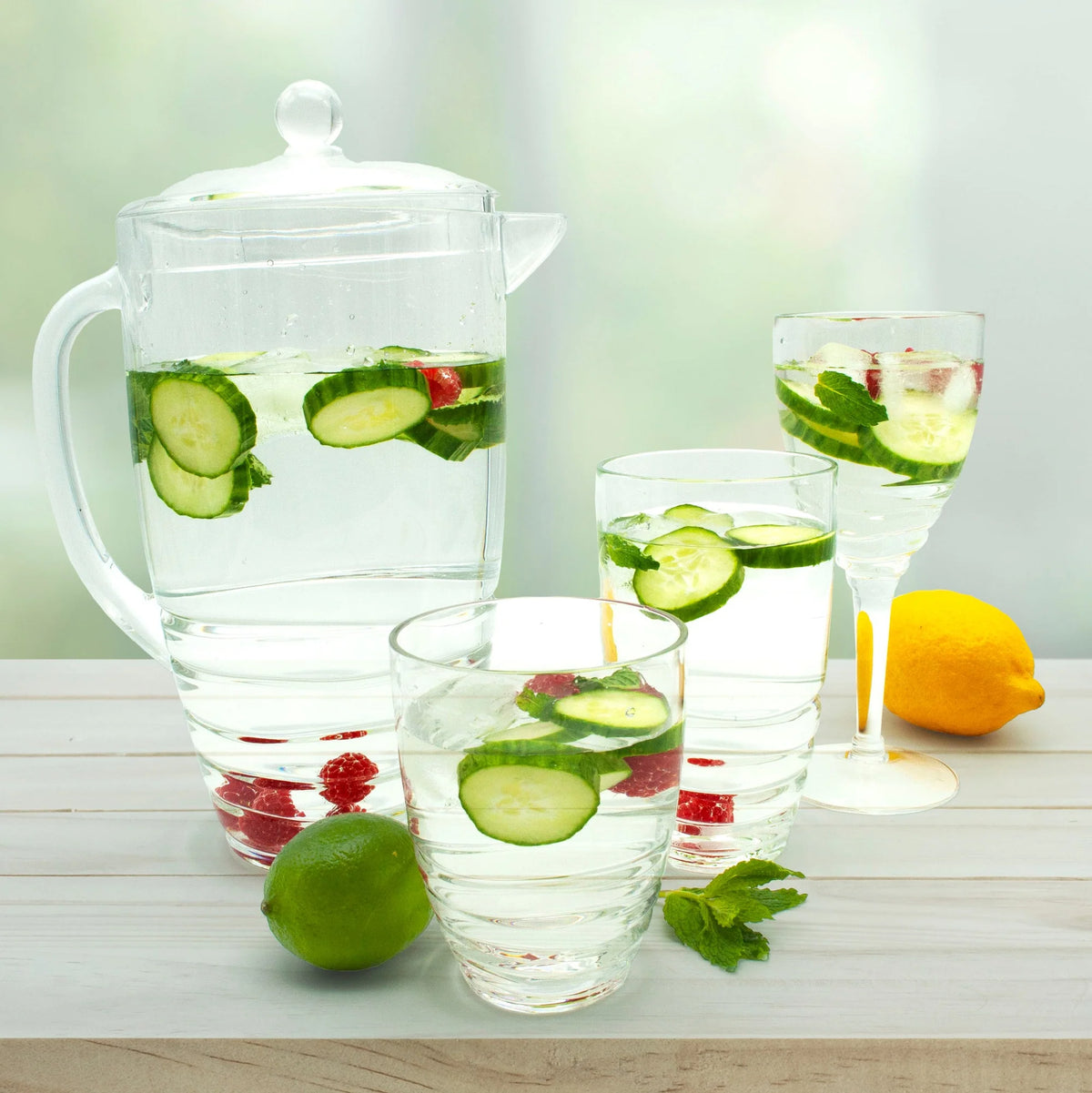 A collection of elegant acrylic serveware, including stylish trays, bowls, and platters, set against a clean, modern backdrop, showcasing the perfect blend of durability and design for every occasion.  
