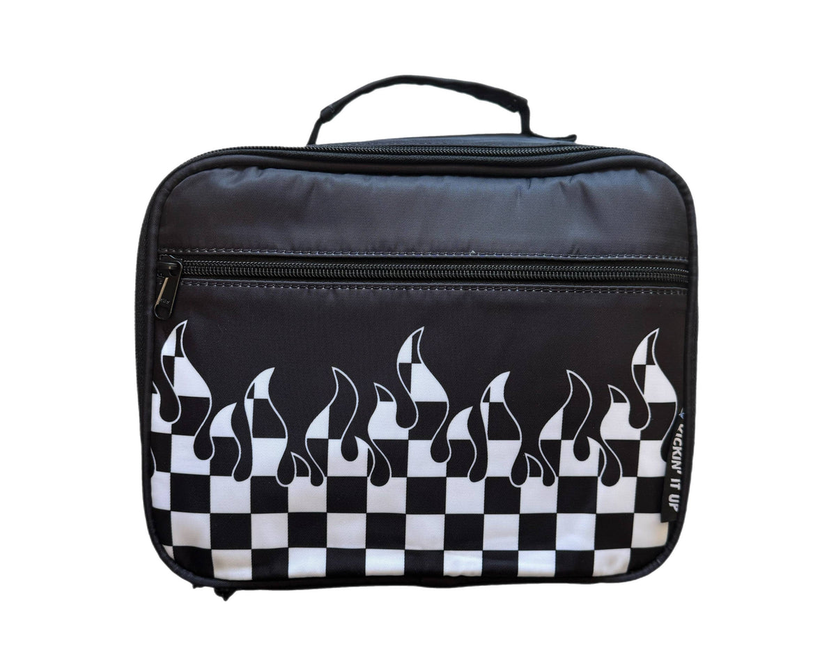 Checker Flames Lunch Box