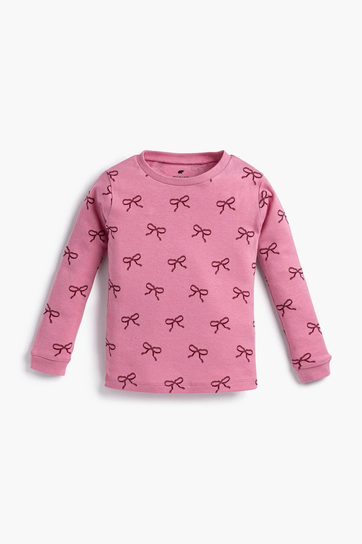 Ensemble pyjama deux pièces à rubans roses