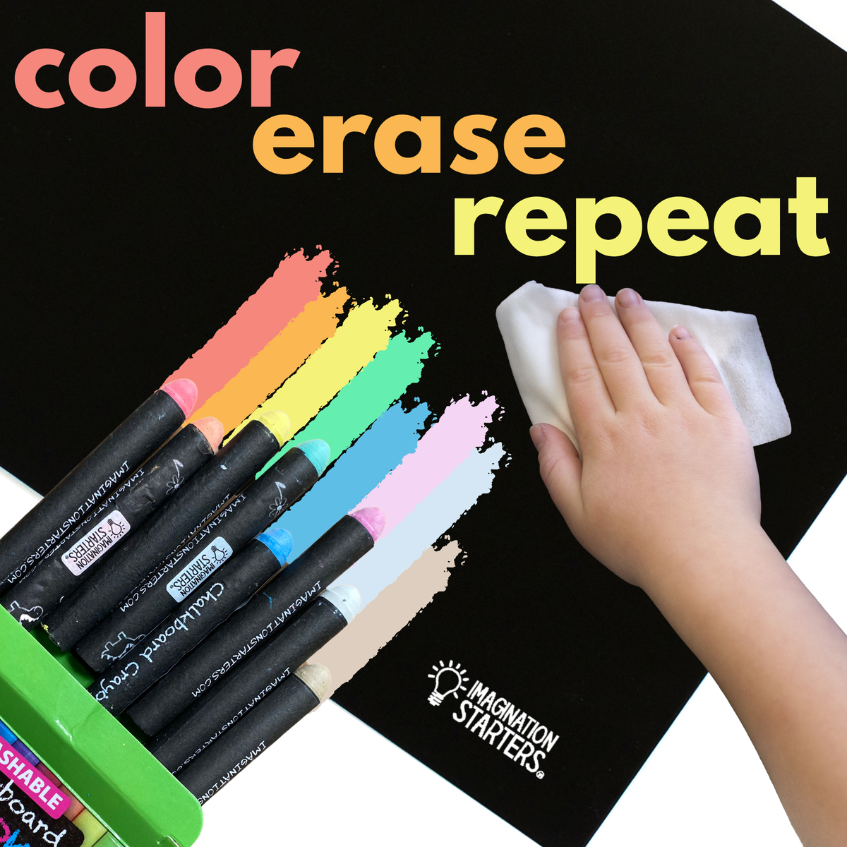 Reusable Coloring mat w/chalk crayons - Hanukkah