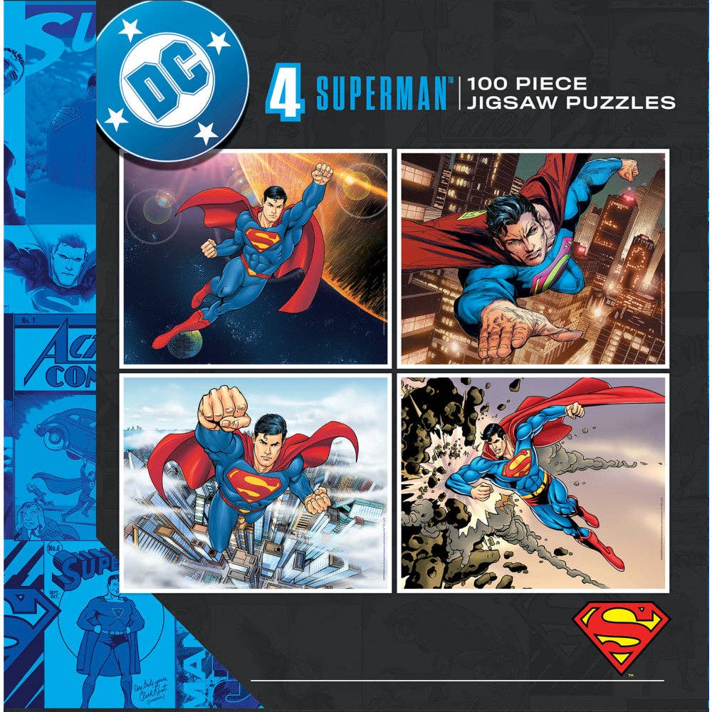 Superman 4-Pack 100 Piece Jigsaw Puzzles