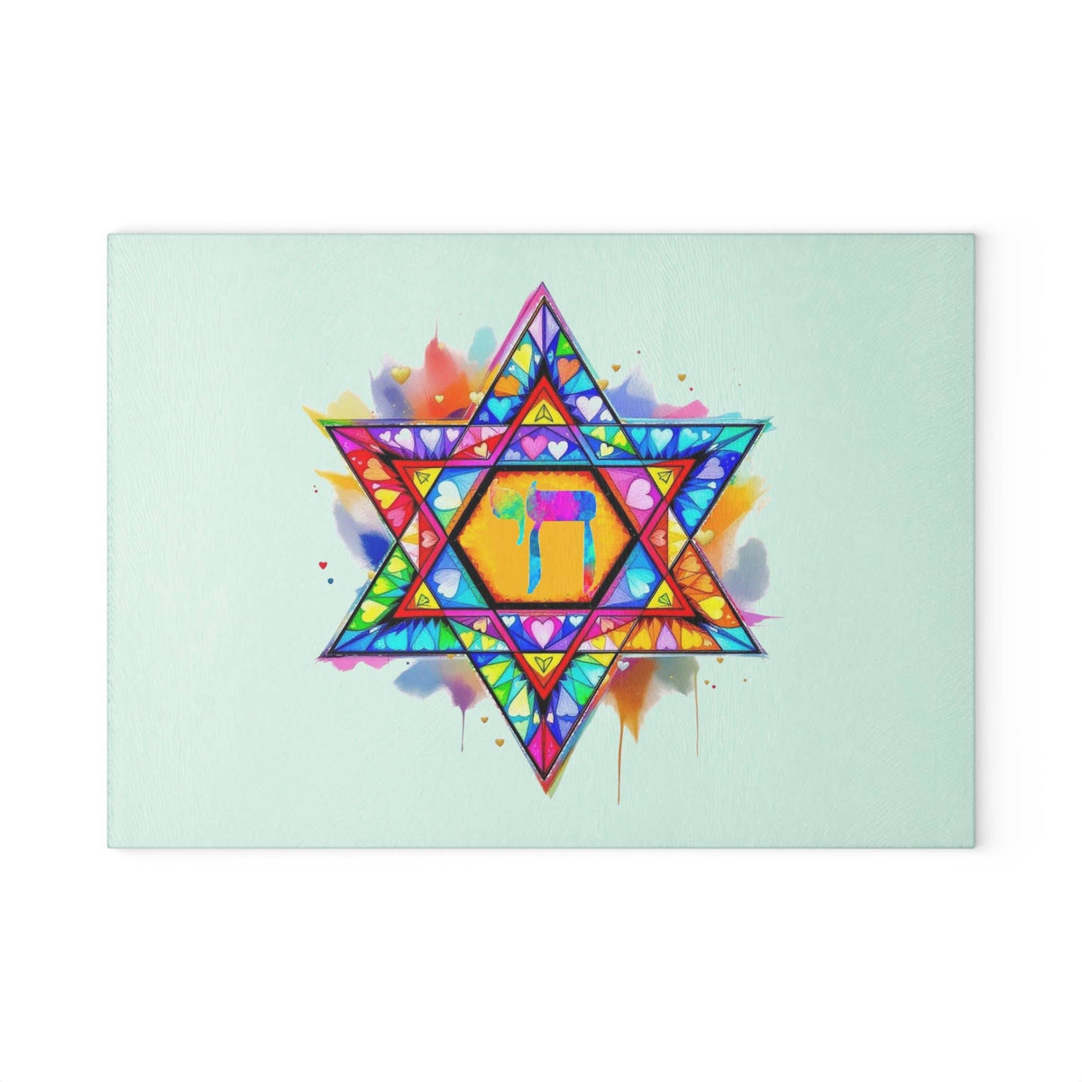 Jewish Star glass tray