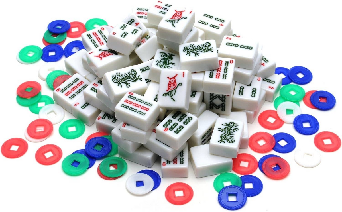 Mahjong américain dans une mallette de transport