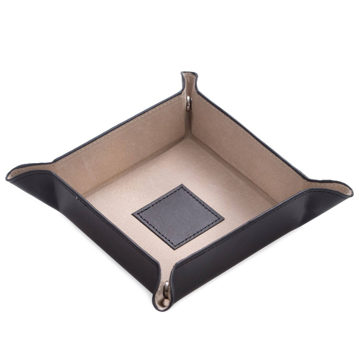 Plateau en cuir noir