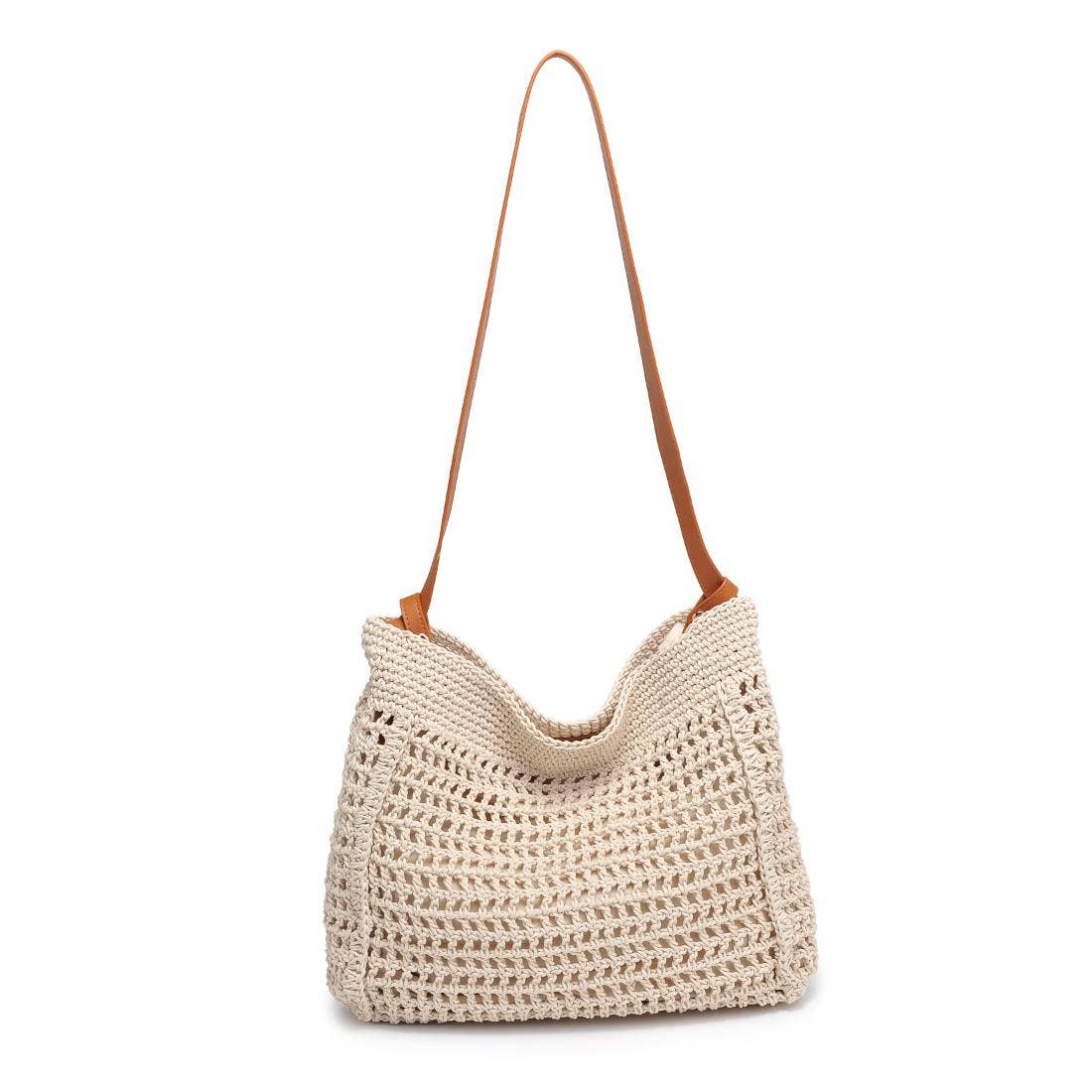 Sac bandoulière en cuir végétalien tressé