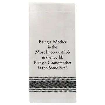 Being A Mother... White - Black Lined Trim