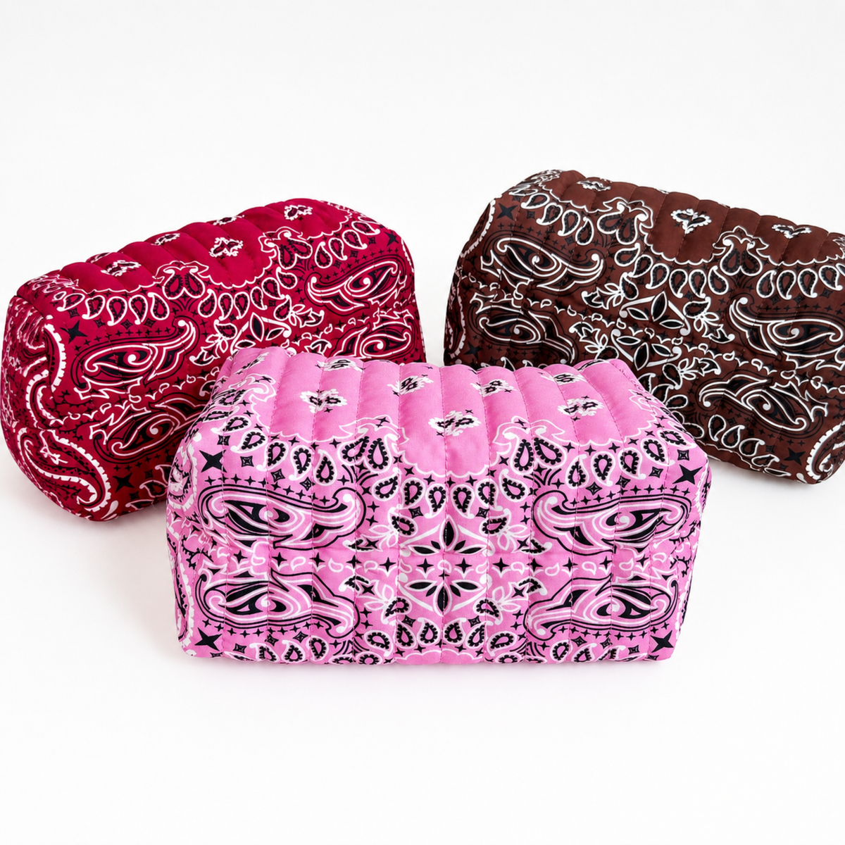 Bandana Cosmetic Case - brown